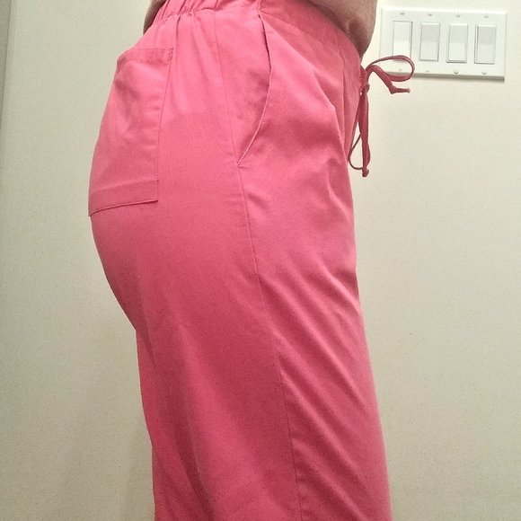 Pink Nursing Scrub Pants - Picture 2 of 3